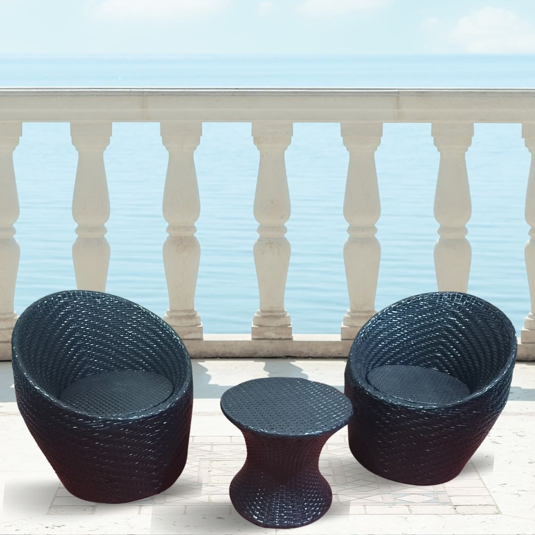 Black Patio Chairs and Table