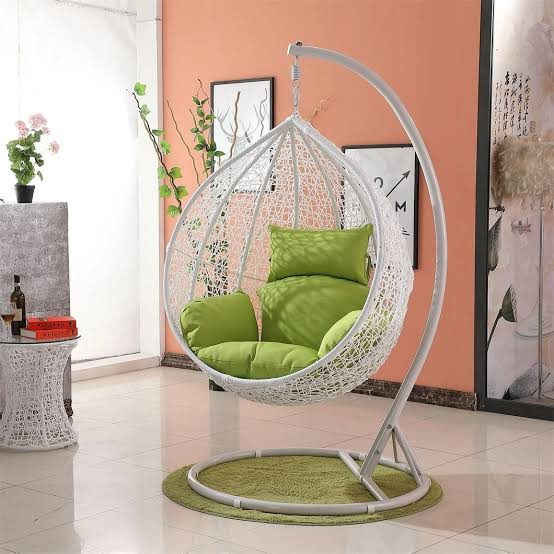 Hanging basket rattan chair